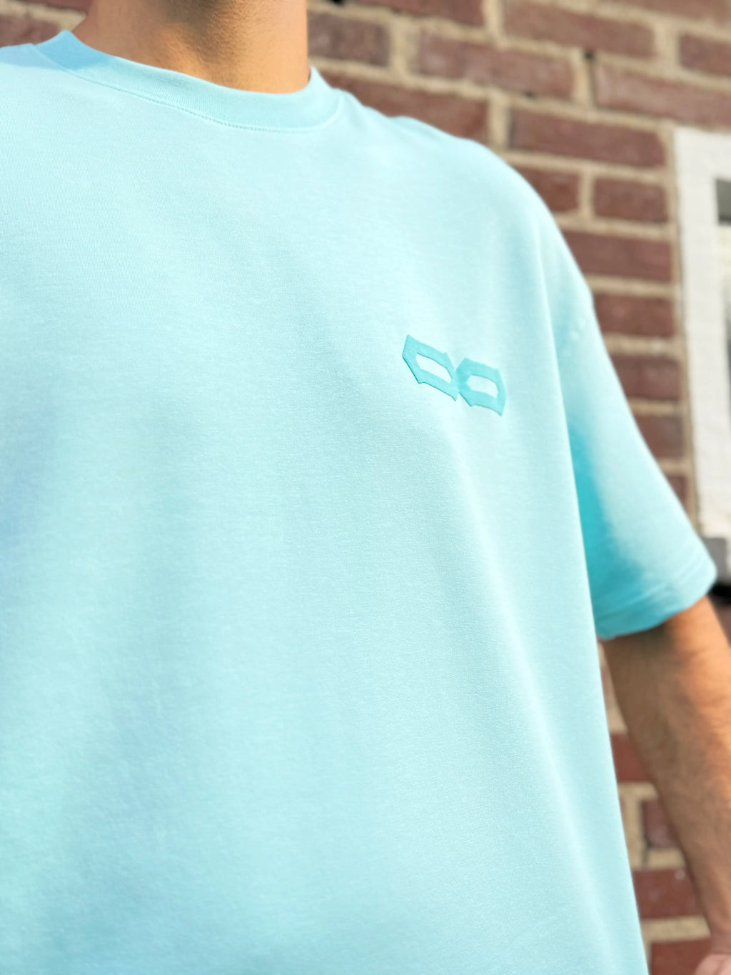 Turquoise Half Oversized T-Shirt – 28 Back Printed