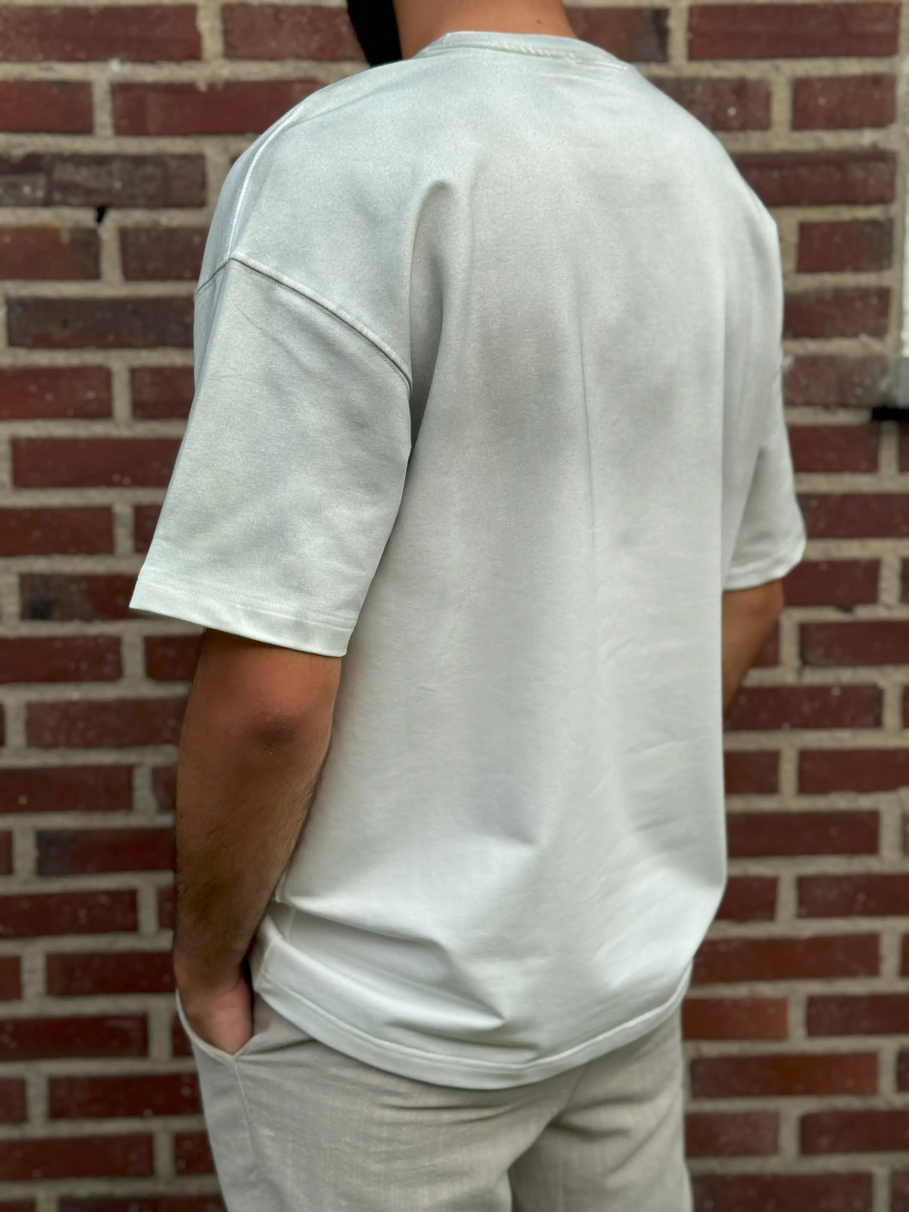 White Half-Oversize T-Shirt – MY MIND Front Print