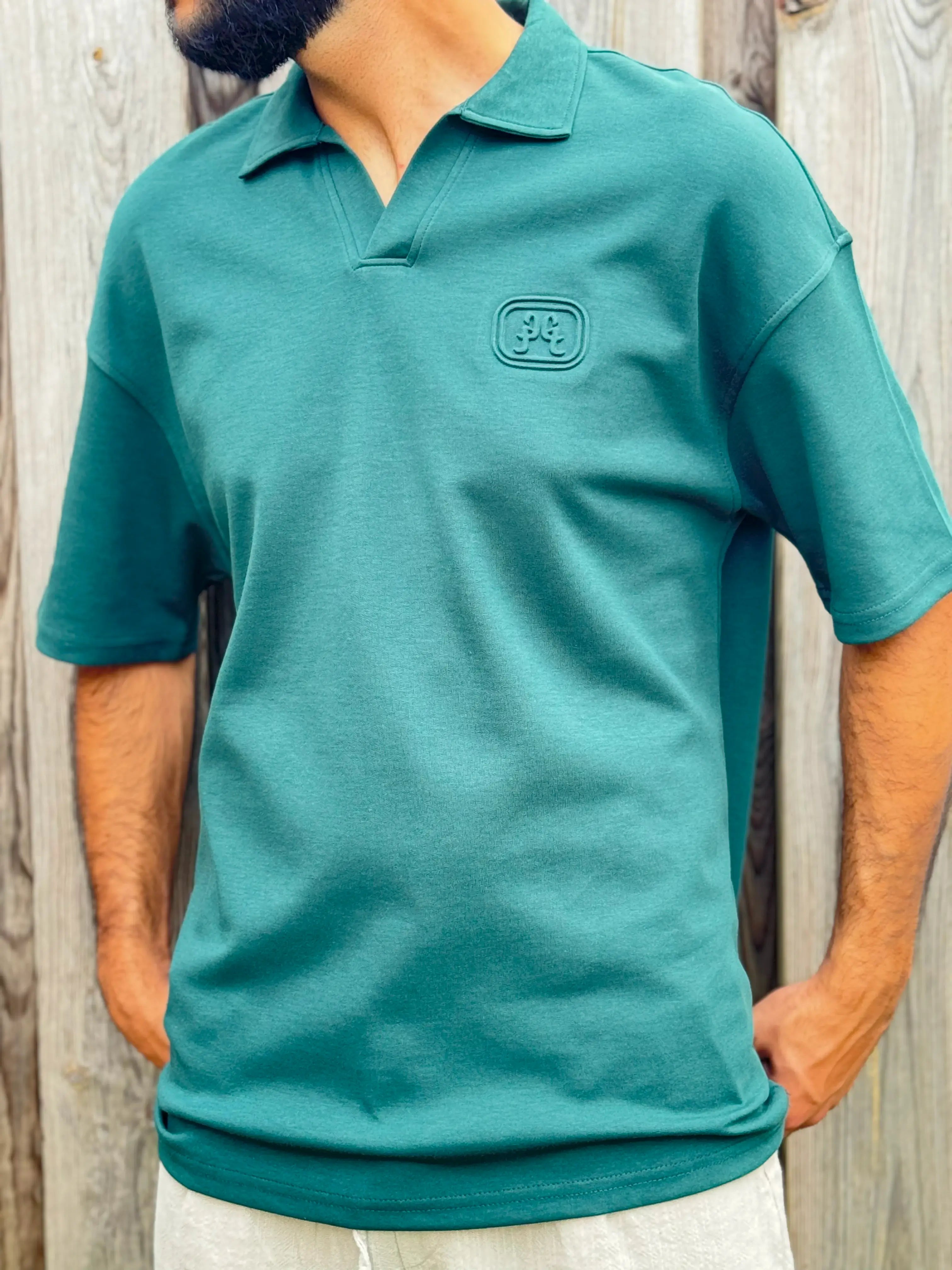 Relaxed Fit Dark Green Polo Shirt