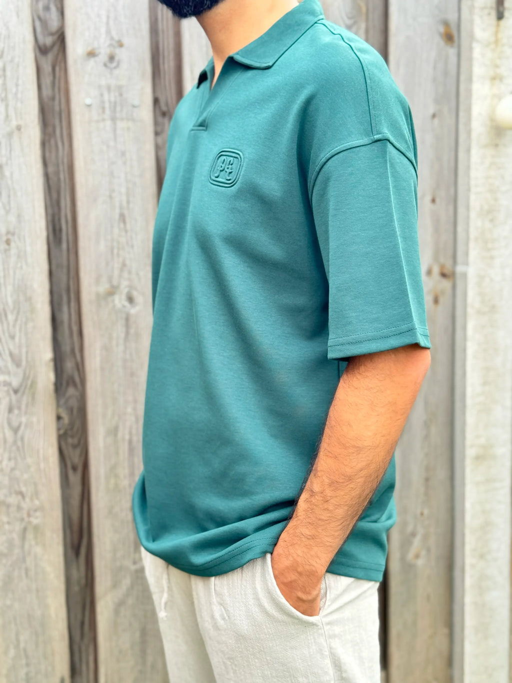 Relaxed Fit Dark Green Polo Shirt