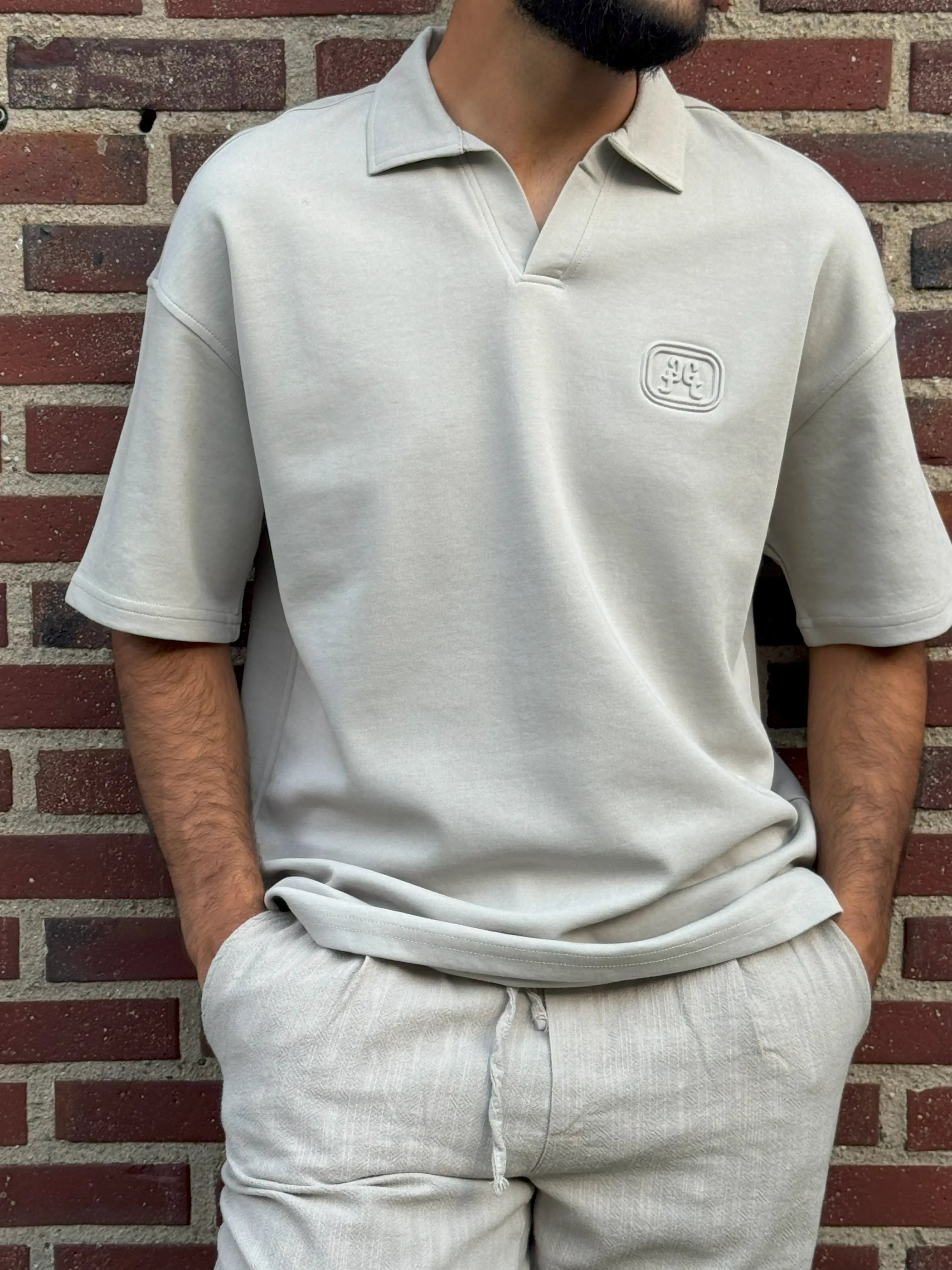 Relaxed Fit Beige Polo Shirt