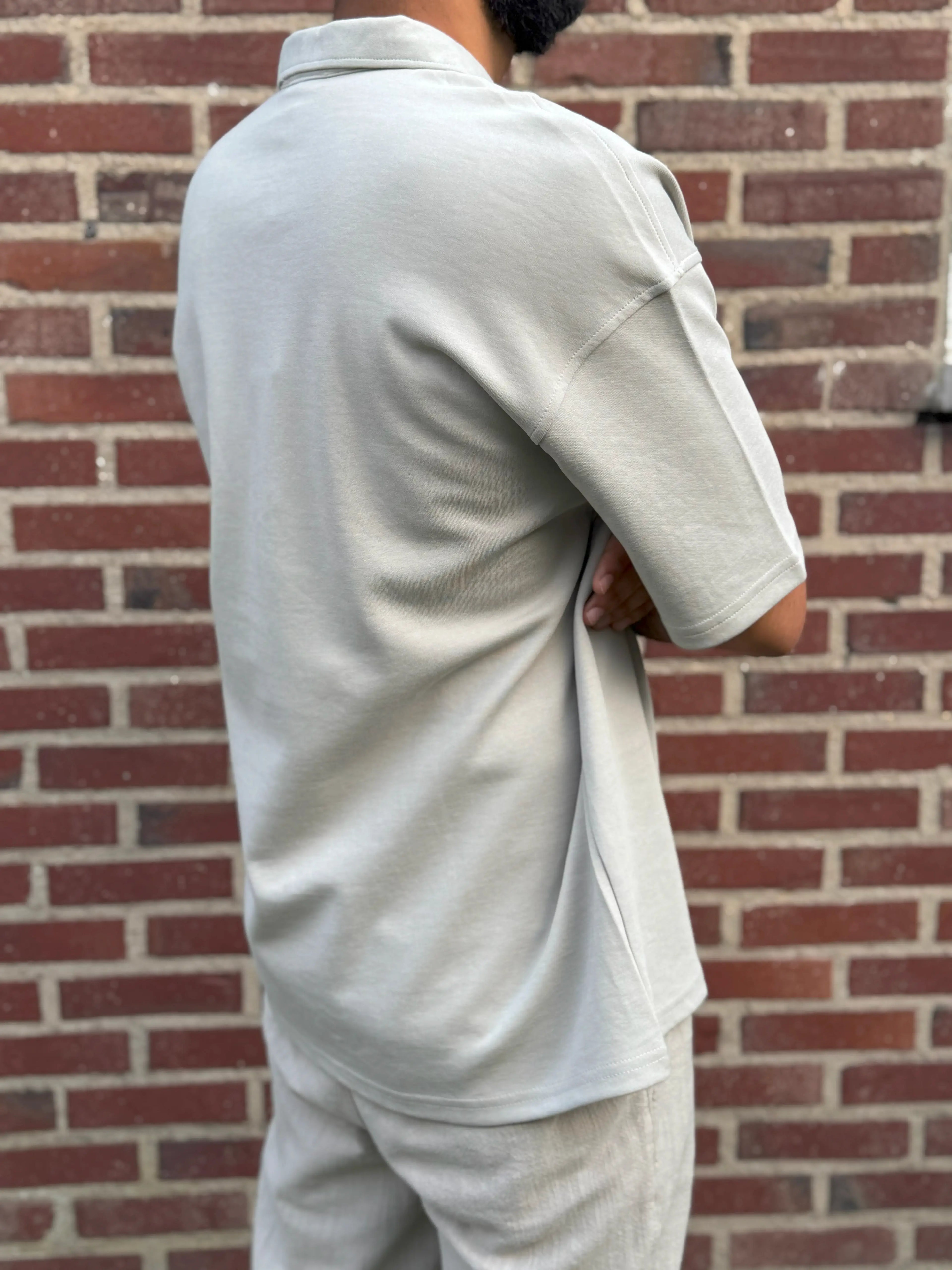 Relaxed Fit Beige Polo Shirt