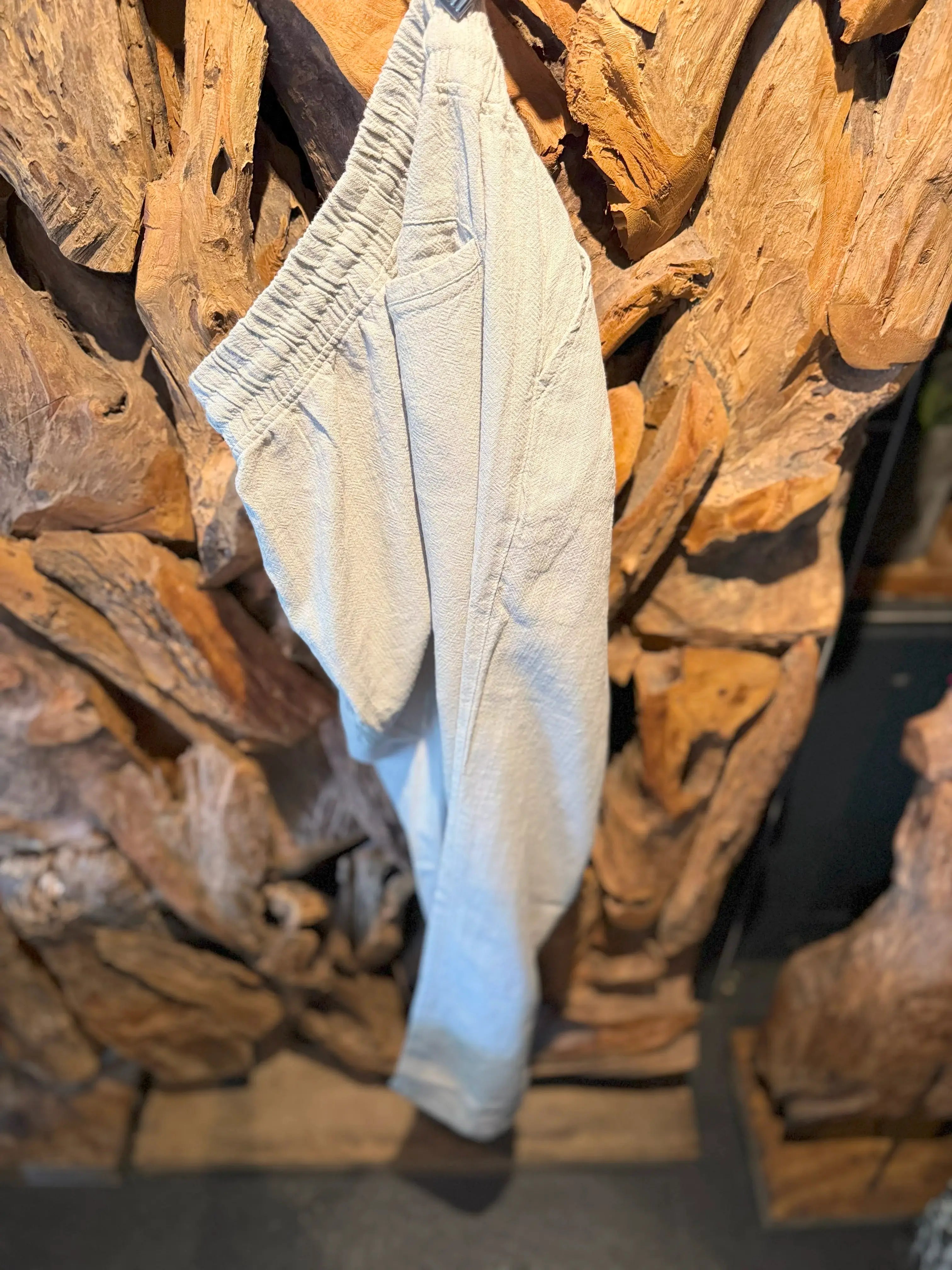 Stone Beige Linen Pants